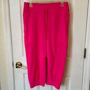 Bright, pink ladies, capri length, athletic pants, size medium